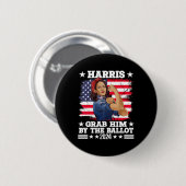 彼は投票Kamala 2024 Harris Electioによっておもしろい彼 缶バッジ (正面&裏面)