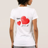 彼は提案し、私はお祝い婚約の賛成しました Tシャツ (裏面)