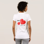 彼は提案し、私はお祝い婚約の賛成しました Tシャツ (裏面フル)