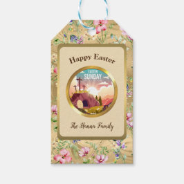 彼は日曜日に復活と復活のお祝いを迎えた ギフトタグ