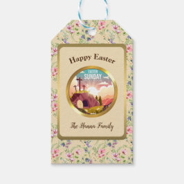 彼は日曜日に復活と復活のお祝いを迎えた ギフトタグ