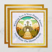 彼は日曜日に復活と復活のお祝いを迎えた セーブザデート (正面/裏面)