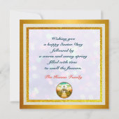 彼は日曜日に復活と復活のお祝いを迎えた セーブザデート (裏面)