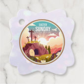 彼は日曜日に復活と復活のお祝いを迎えた フェイバータグ (正面)