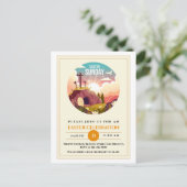 彼は日曜日に復活と復活のお祝いを迎えた ポストカード (スタンド正面)