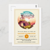 彼は日曜日に復活と復活のお祝いを迎えた ポストカード (正面/裏面)