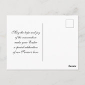 彼は日曜日に復活と復活のお祝いを迎えた ポストカード (裏面)