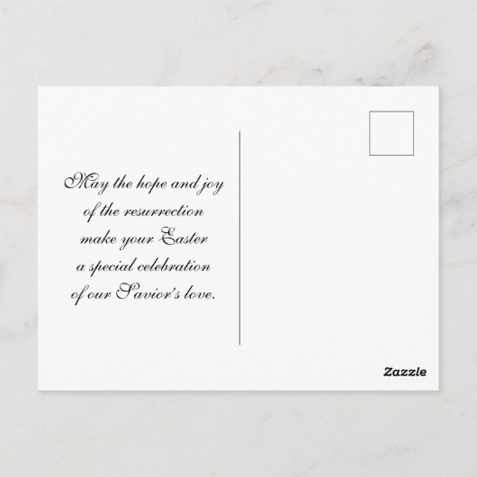 彼は日曜日に復活と復活のお祝いを迎えた ポストカード (裏面)