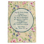 彼は日曜日に復活と復活のお祝いを迎えた ミディアムペーパーバッグ (裏面)