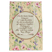 彼は日曜日に復活と復活のお祝いを迎えた ミディアムペーパーバッグ (裏面)