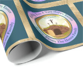 彼は日曜日に復活と復活のお祝いを迎えた ラッピングペーパー (ロールコーナー)