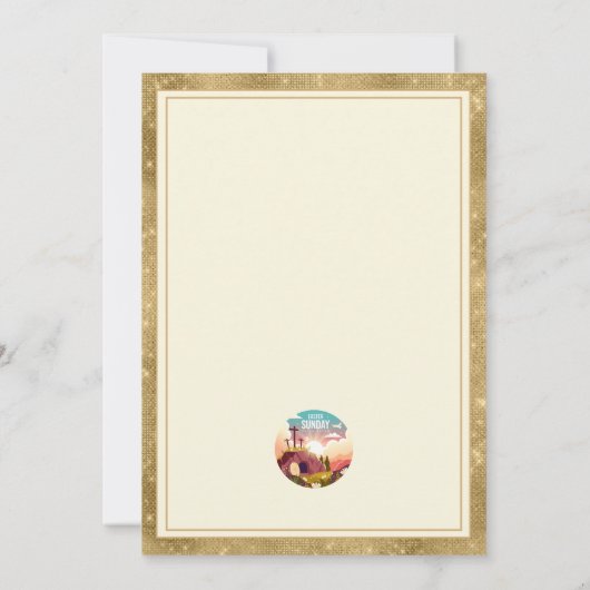 彼は日曜日に復活と復活のお祝いを迎えた 招待状 (裏面)