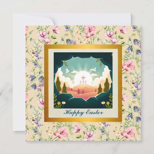 彼は日曜日に復活と復活のお祝いを迎えた 招待状 (正面)