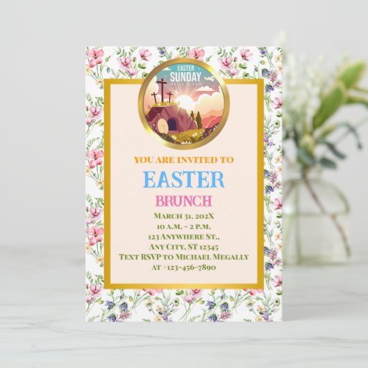 彼は日曜日に復活と復活のお祝いを迎えた 招待状 (スタンド正面)