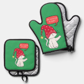 彼は明かりを消した 鍋つかみ&鍋敷きセット (正面/裏面)