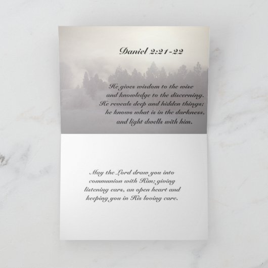 彼は時代と季節を変える、ダニエル2:21聖書 カード (内部)