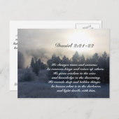 彼は時代と季節を変える、ダニエル2:21聖書 ポストカード (正面/裏面)