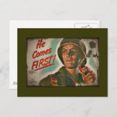 彼は最初WWIIの食糧配分を来ます ポストカード (正面/裏面)