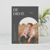 彼は木炭アーチ卒業発表をした 招待状 (スタンド正面)