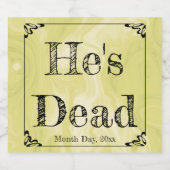 彼は死んだ！愛祝者のスタイル! スパークリングワインラベル (シングルラベル)