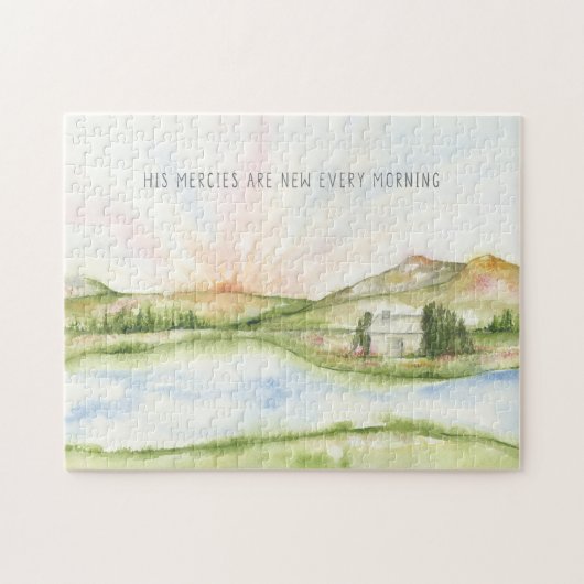 彼は毎朝新しい風景パズルだ ジグソーパズル (横)