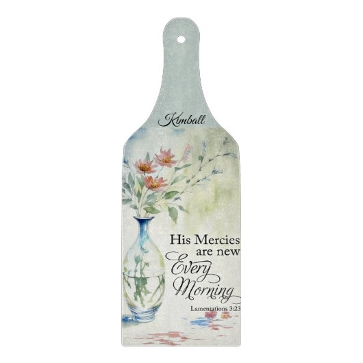 彼は毎朝目新しい人だ カッティングボード (正面)