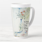 彼は毎朝目新しい人だ カフェラテマグ (右アングル)