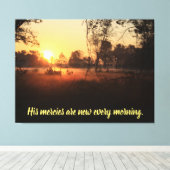 彼は毎朝目新しい人だ キャンバスプリント (インサイチュ (ウッドフロア))