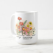 彼は毎朝目新しい人だ コーヒーマグカップ (正面左)