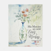 彼は毎朝目新しい人だ フリースブランケット (正面)