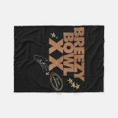 彼は毎朝聖書の聖句Chriが面白い フリースブランケット (正面(横))