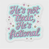 彼は毒性がない、彼は架空のダイカットステッカーのカットだ シール (正面)