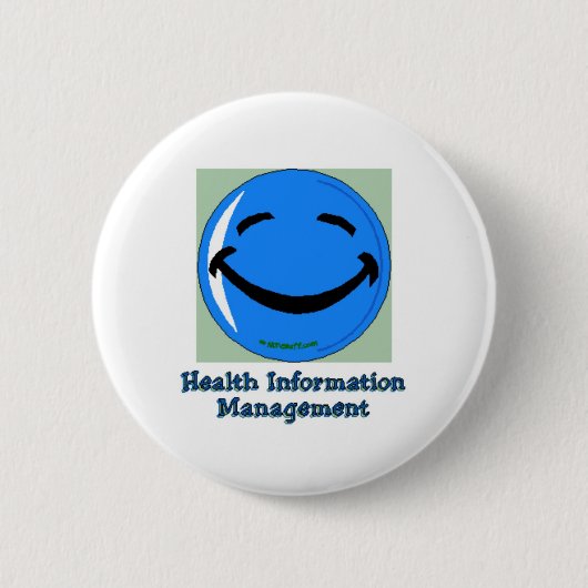 彼は気が狂った 缶バッジ (正面)