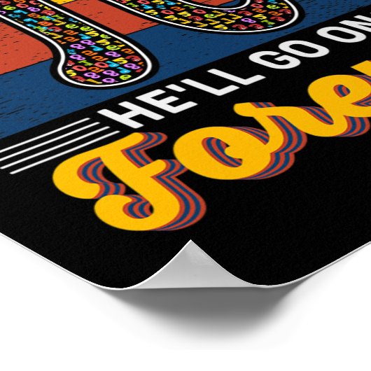 彼は永遠にPi日の数学に行くであろうPiに話してはいけない ポスター (角)