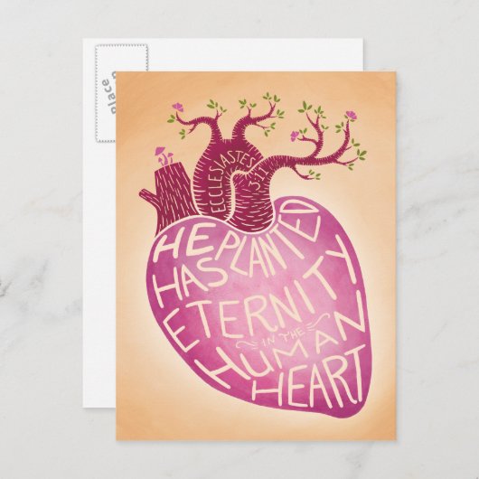 彼は永遠を人間のハートに植えた ポストカード (正面/裏面)