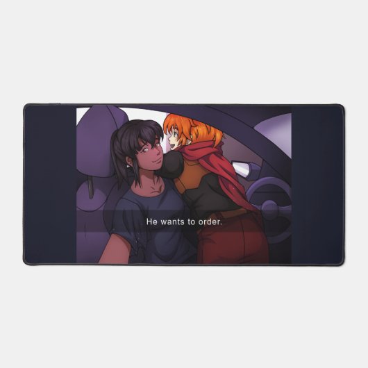 彼は注文したい デスクマット (正面)