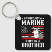 彼は海だけでなく私の兄国の愛国者だおもしろい キーホルダー (正面)