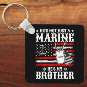 彼は海だけでなく私の兄国の愛国者だおもしろい キーホルダー (正面)