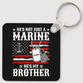 彼は海だけでなく私の兄国の愛国者だおもしろい キーホルダー (裏面)