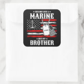 彼は海だけでなく私の兄国の愛国者だおもしろい スクエアシール (バッグ)