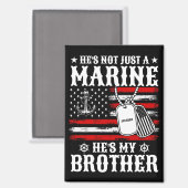 彼は海だけでなく私の兄国の愛国者だおもしろい マグネット (正面/裏面)