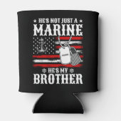 彼は海だけでなく私の兄国の愛国者だおもしろい 缶クーラー (裏面)