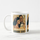 彼は潜水艦サービスを志願した コーヒーマグカップ (左)