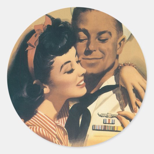 「彼は潜水艦サービスを志願した」 ラウンドシール (正面)