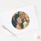 「彼は潜水艦サービスを志願した」 ラウンドシール (封筒)