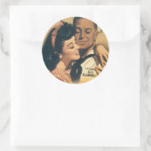 「彼は潜水艦サービスを志願した」 ラウンドシール (バッグ)