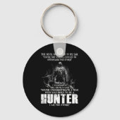 彼は狩猟生まれのおもしろいの狩りの狩猟者だった キーホルダー (正面)