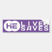 彼は生きてい救る |クロス |イエス バンパーステッカー (正面)