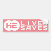 彼は生きてい救る |クロス |イエス バンパーステッカー (正面)