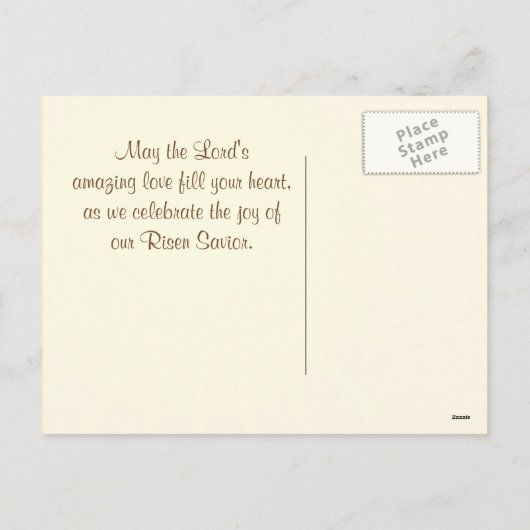 彼は生きてるし、私はイースターのポストカードを許カスタムされている シーズンポストカード (裏面)